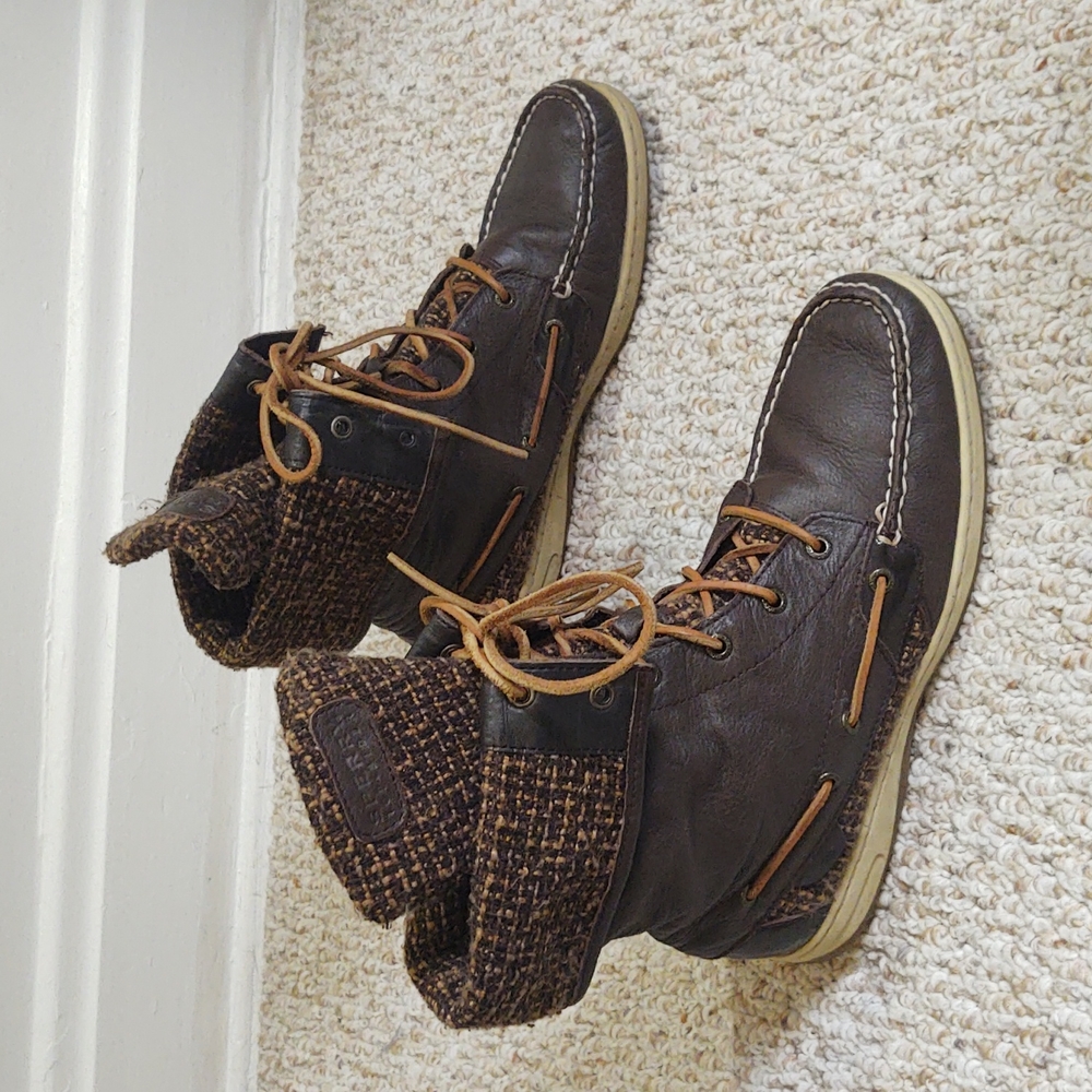 Sperry Top-Sider Leather Ladyfish Boots Sz 11M